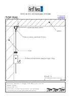 Top rail technische tekening